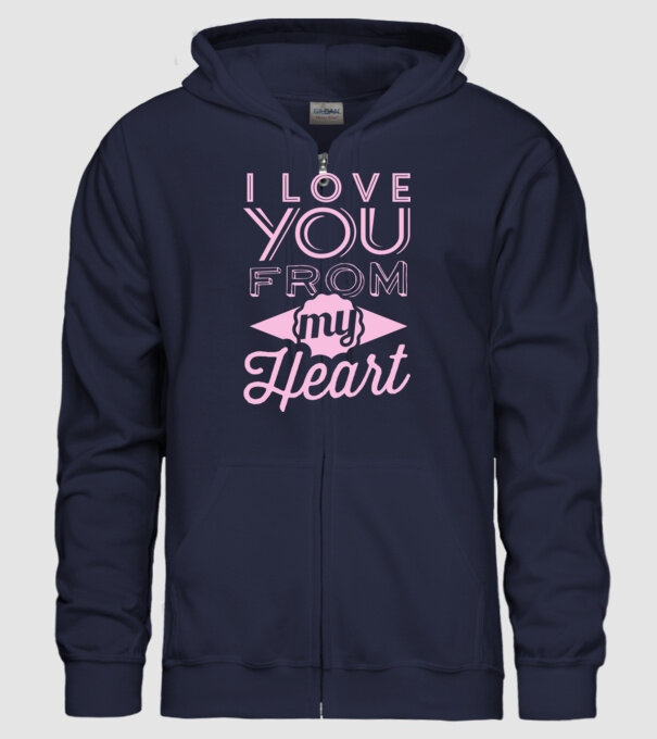 love you from model albastru închis pe tricou