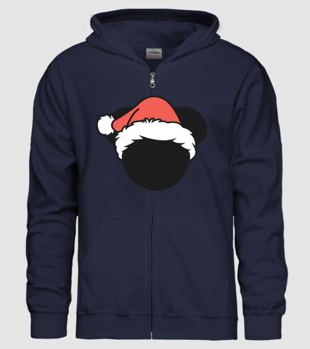 Crăciun Mickey model albastru închis pe tricou