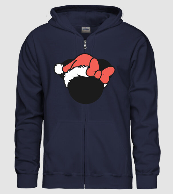 Crăciun Minnie model albastru închis pe tricou