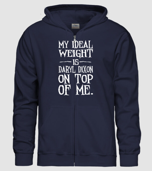 My ideal wight is dixon on me model albastru închis pe tricou
