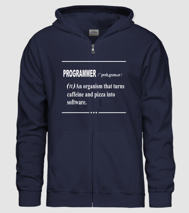Programmer model albastru închis pe tricou