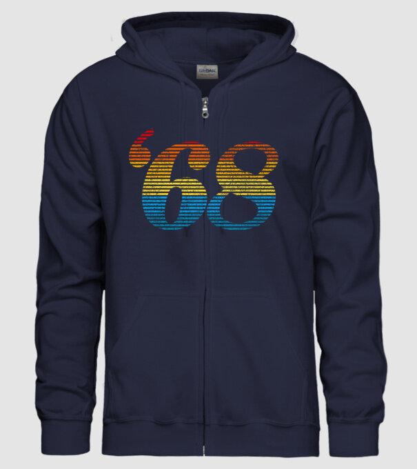 Retro Birthday 1968 model albastru închis pe tricou