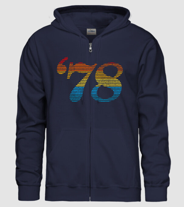 Retro Birthday 1978 model albastru închis pe tricou