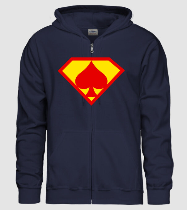 Supersportiv JUCĂTOR DE POKER model albastru închis pe tricou