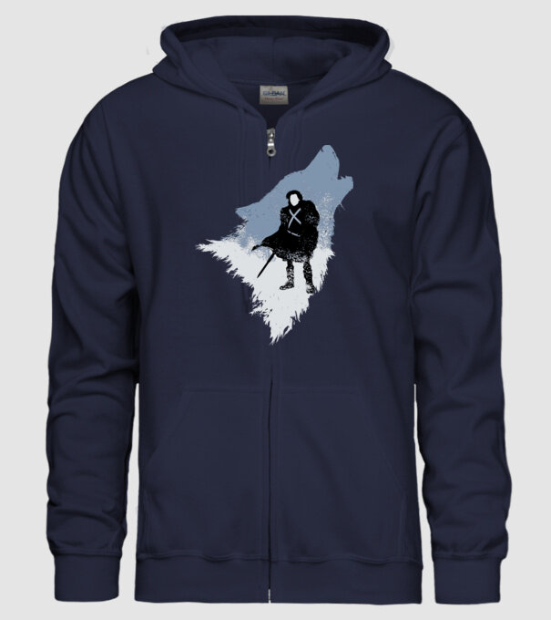 The Wolf model albastru închis pe tricou