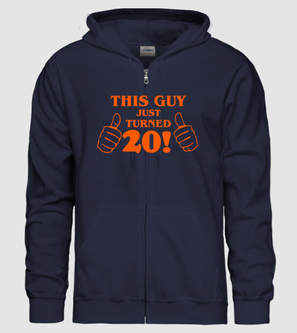 This guy just turned - 20 model albastru închis pe tricou
