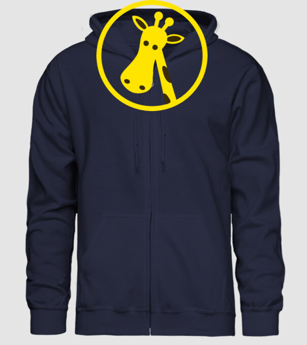 Girafă model albastru închis pe tricou