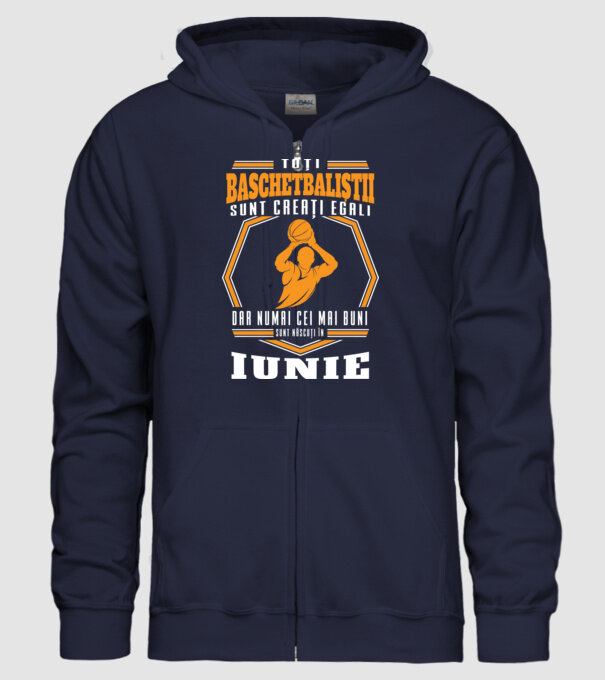 Toți baschetbaliștii sunt creați egali, dar numai cei mai buni sunt născuți în iunie model albastru închis pe tricou