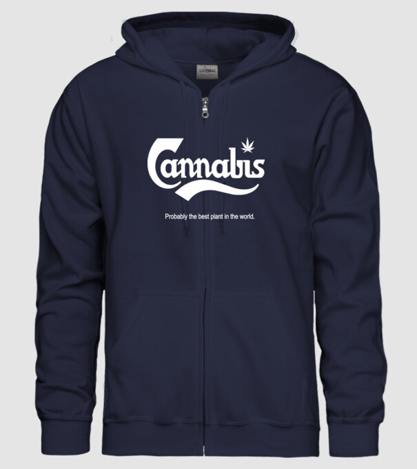 Cannabis model albastru închis pe tricou