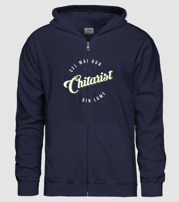Cel mai bun Chitarist din lume model albastru închis pe tricou
