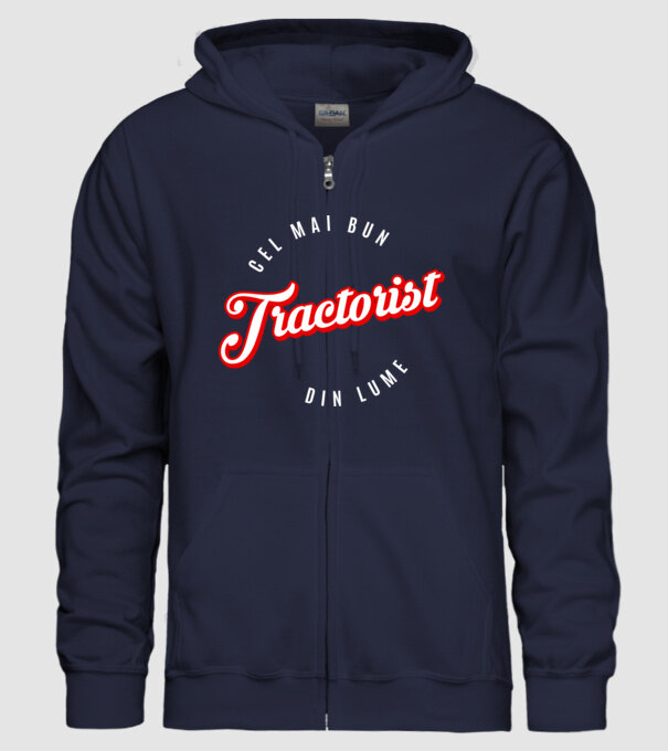 Cel mai bun TRACTORIST din lume model albastru închis pe tricou
