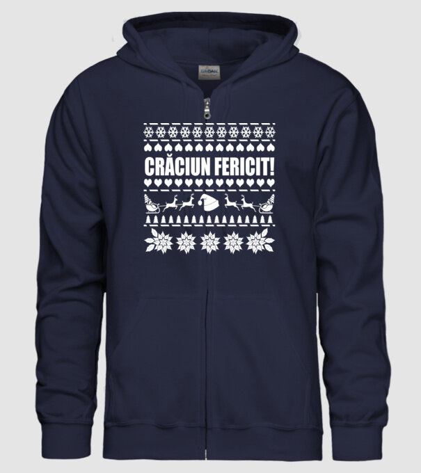 crăciun Fericit! model albastru închis pe tricou