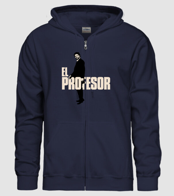 el professor la casa de papel model albastru închis pe tricou