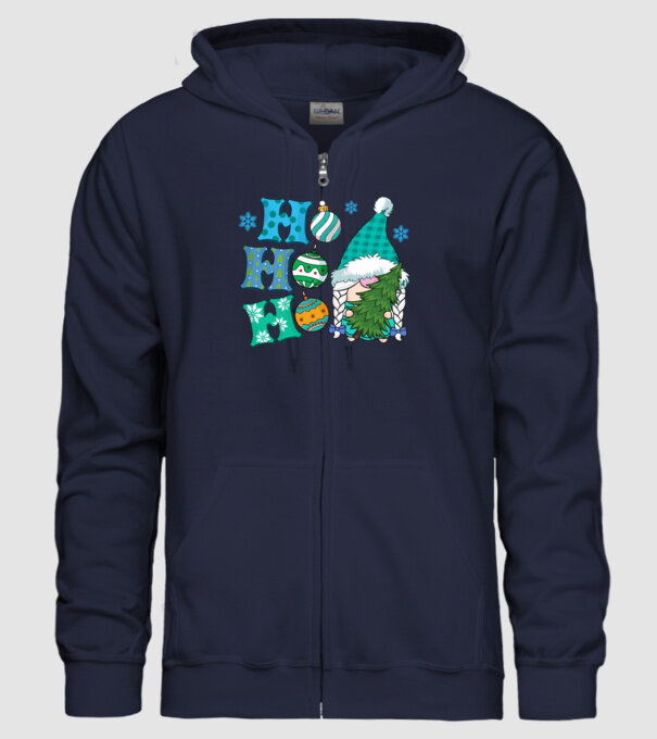 Ho-ho-ho gnome model albastru închis pe tricou
