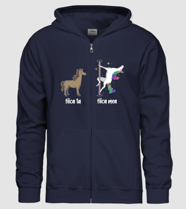 fiica ta - fiica mea model albastru închis pe tricou