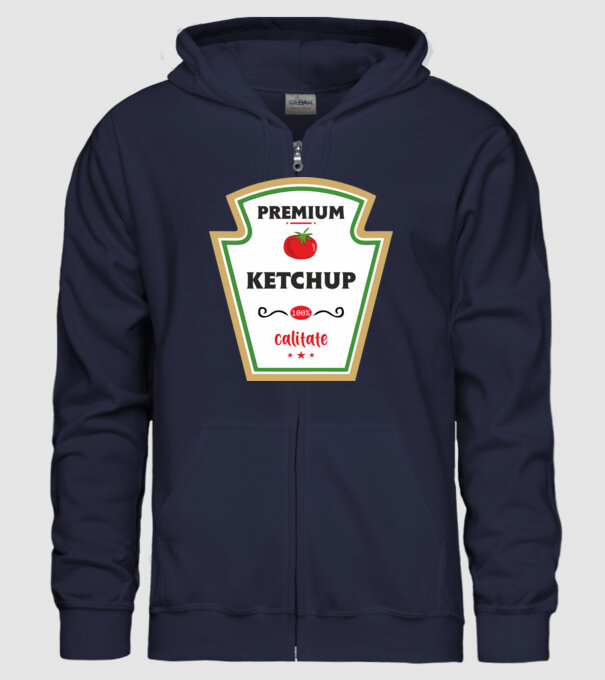 ketchup premium - calitate model albastru închis pe tricou