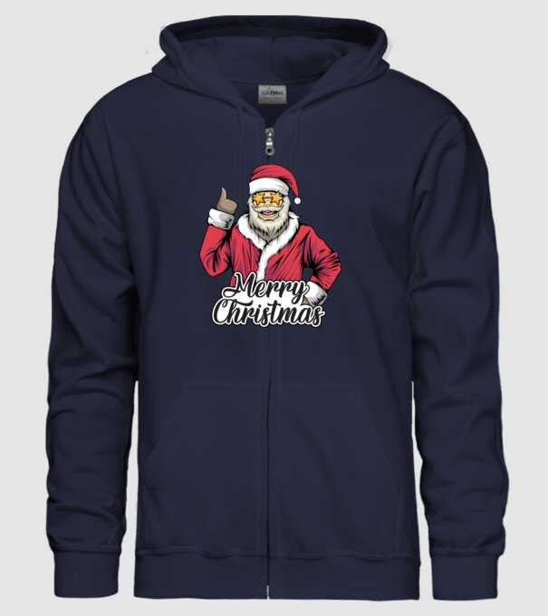 Merry christmas Santa model albastru închis pe tricou