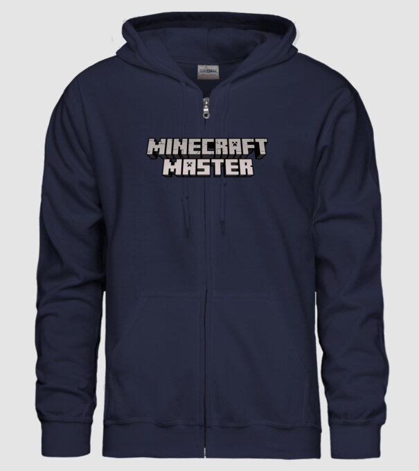 Minecraft Master model albastru închis pe tricou