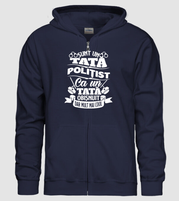 Sunt un tată polițist model albastru închis pe tricou
