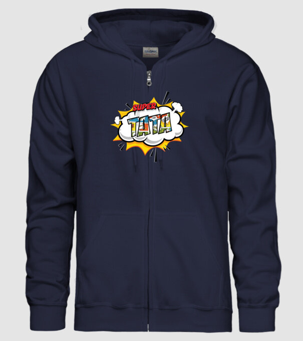 Super tata model albastru închis pe tricou