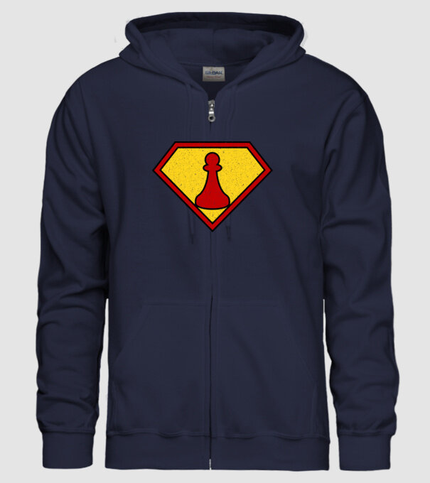 SuperChess pion de șah model albastru închis pe tricou