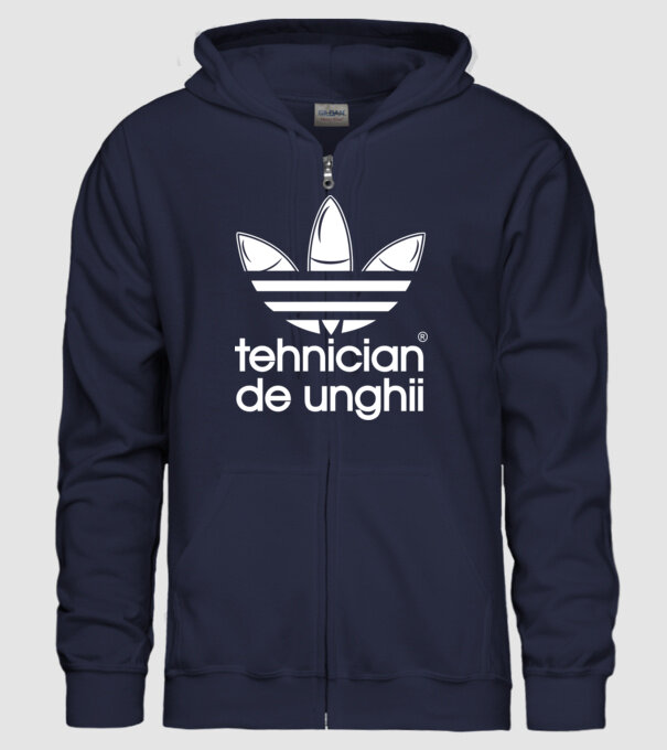 tehnician de unghii model albastru închis pe tricou