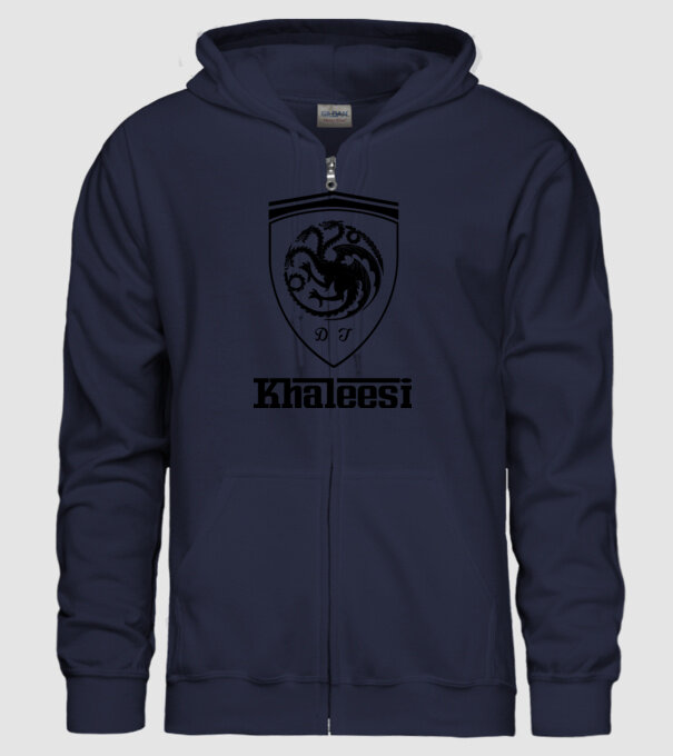 The Khaleesi Ferrari model albastru închis pe tricou