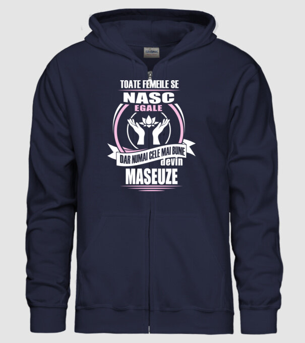 Toate femeile se nasc egale, dar numai cele mai bune devin maseuze model albastru închis pe tricou