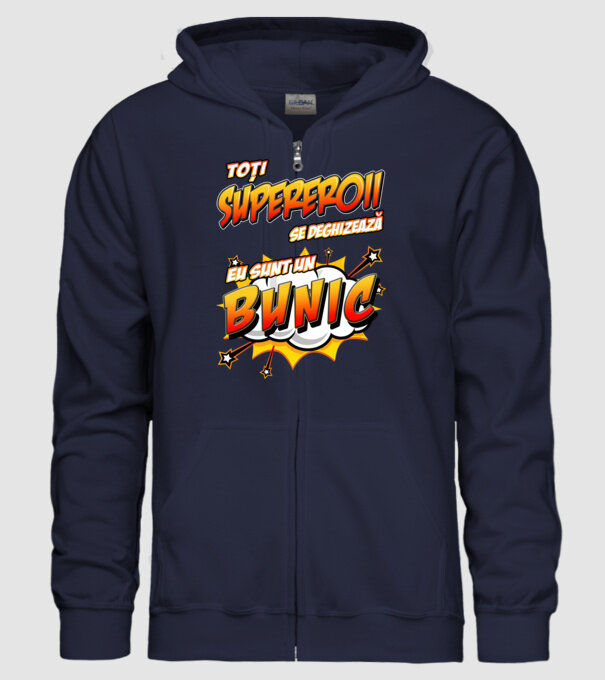 Toți supereroii se deghizează, eu sunt un bunic model albastru închis pe tricou