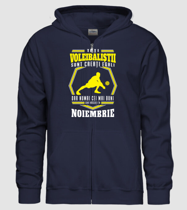 Toți voleibaliștii sunt creați egali, dar numai cei mai buni sunt născuți în noiembrie model albastru închis pe tricou