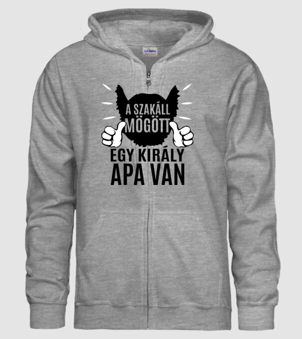 În spatele acestei bărbi se află un tată cool model gri pe tricou