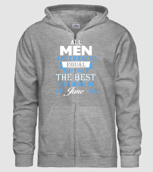 All men created equal but only the beat are born in june model gri pe tricou