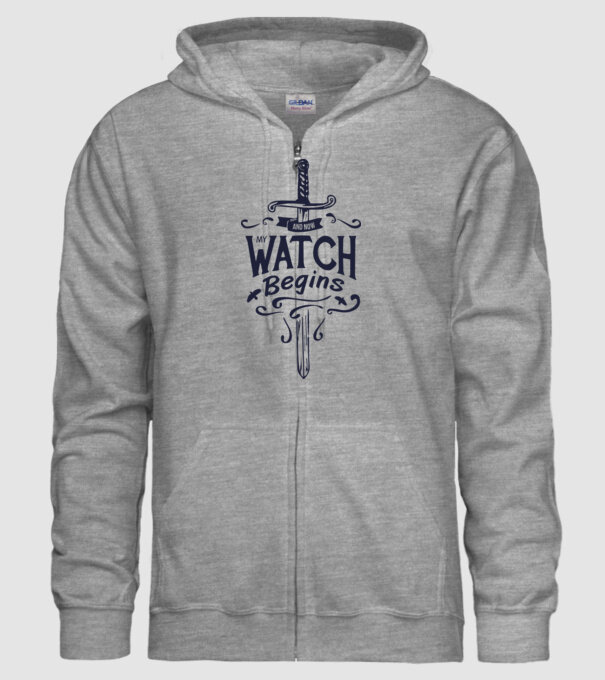 And now my watch begins model gri pe tricou