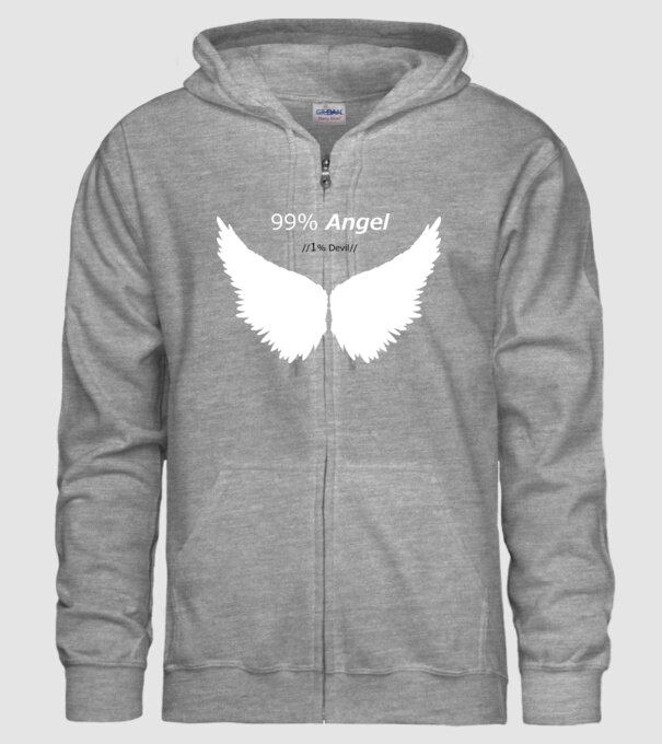 Angel model gri pe tricou