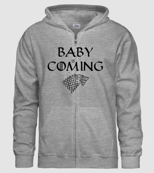 Baby is coming model gri pe tricou