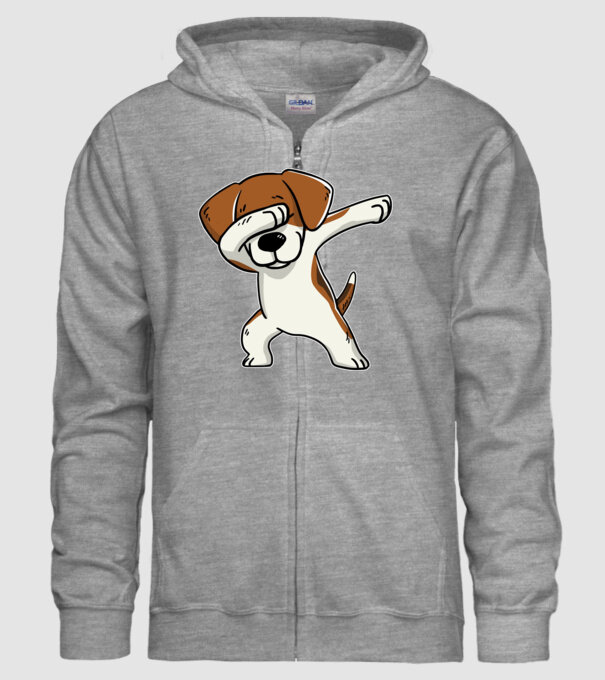 Beagle DAB model gri pe tricou
