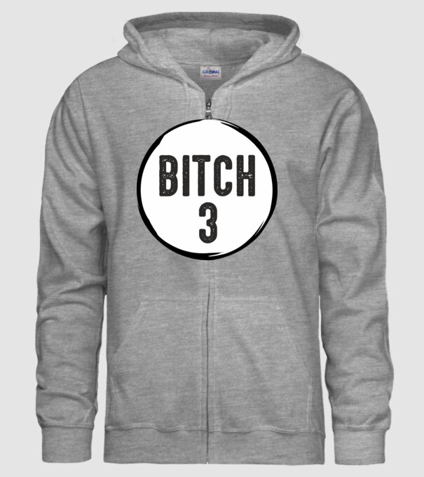 BITCH 3 model gri pe tricou