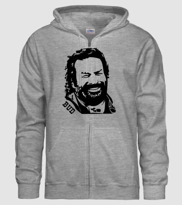 Față Bud Spencer model gri pe tricou