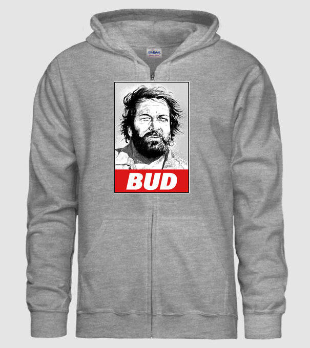 Bud Spencer halftone model gri pe tricou
