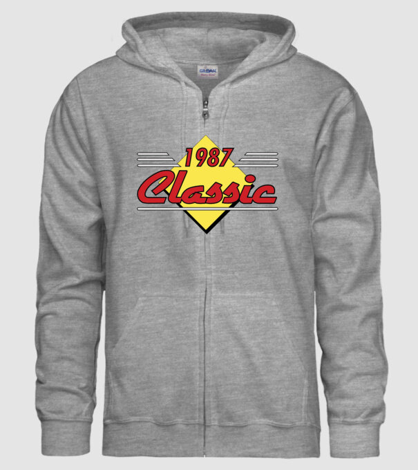 Classic - 1987 model gri pe tricou