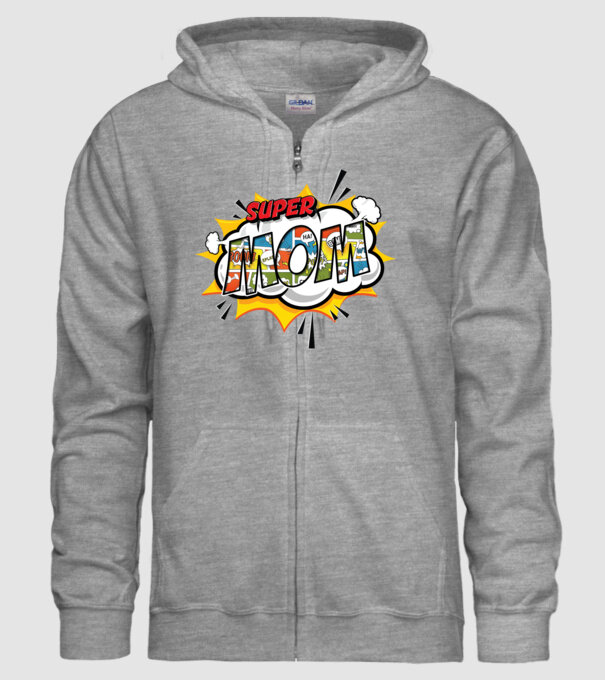 Comic Mom model gri pe tricou