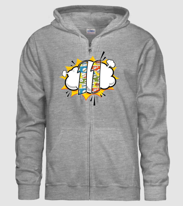 Birthday Comic Number 11 model gri pe tricou