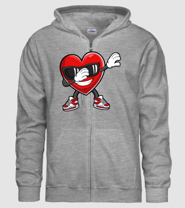 Dab inima model gri pe tricou