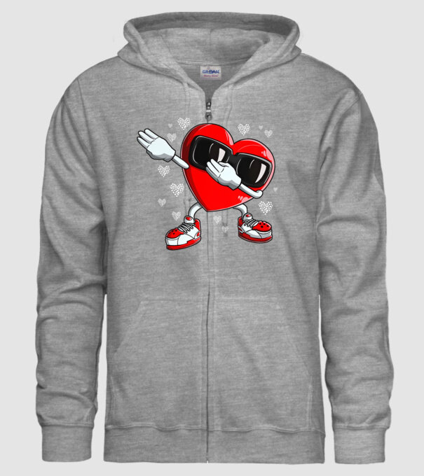 Dab inima model gri pe tricou