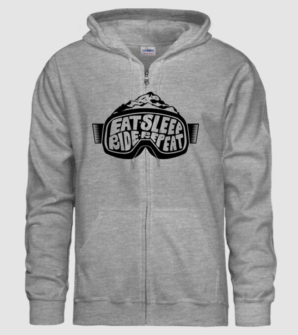 Eat sleep ride repeat model gri pe tricou