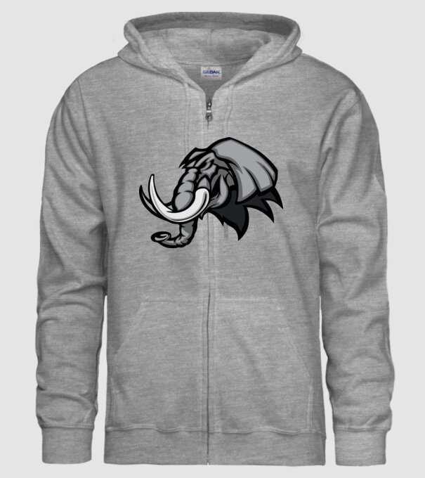 Elephant model gri pe tricou