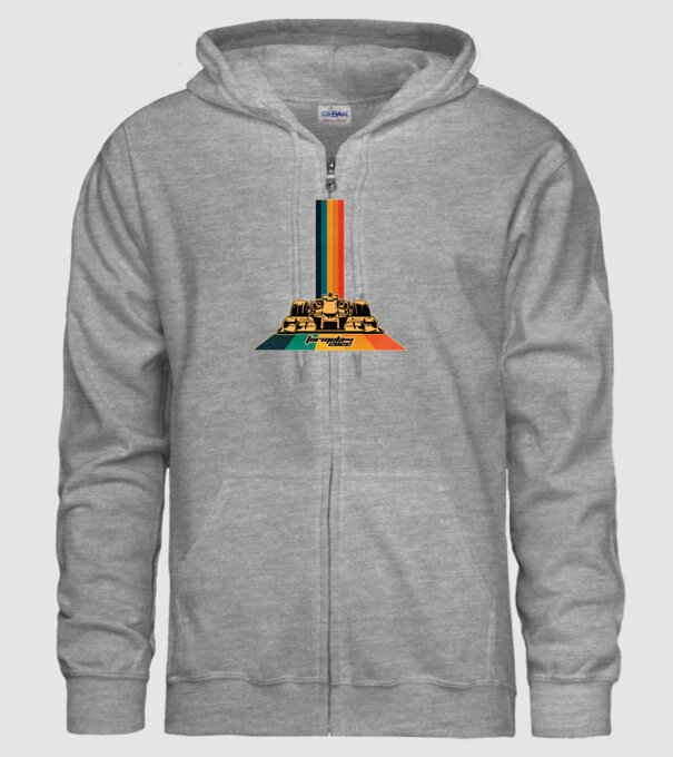 f1 retro car model gri pe tricou