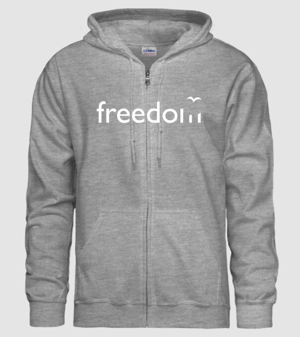 Freedom model gri pe tricou
