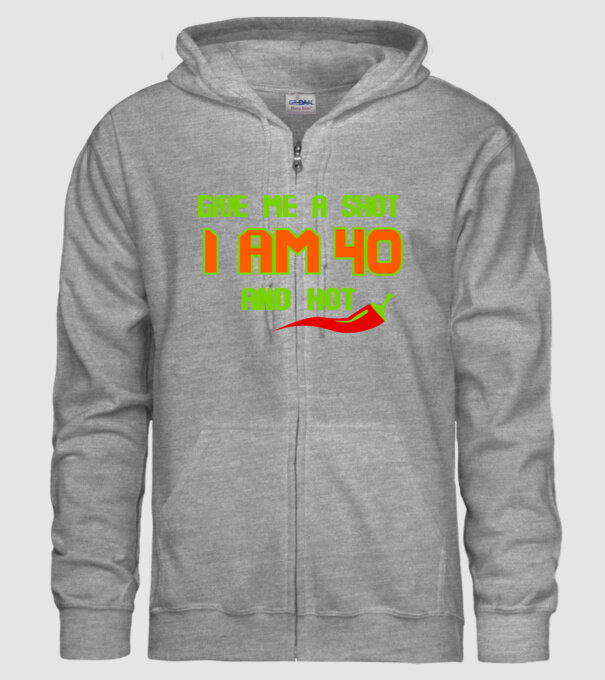Give me a shot - 40 model gri pe tricou