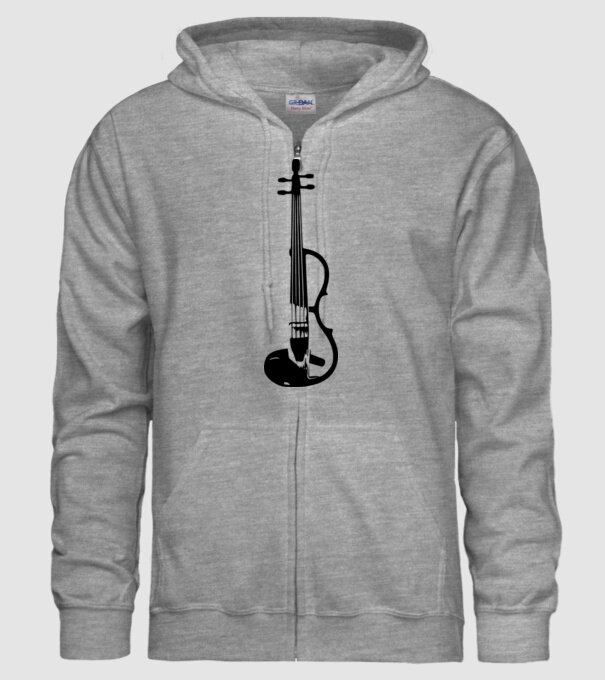 Vioară model gri pe tricou